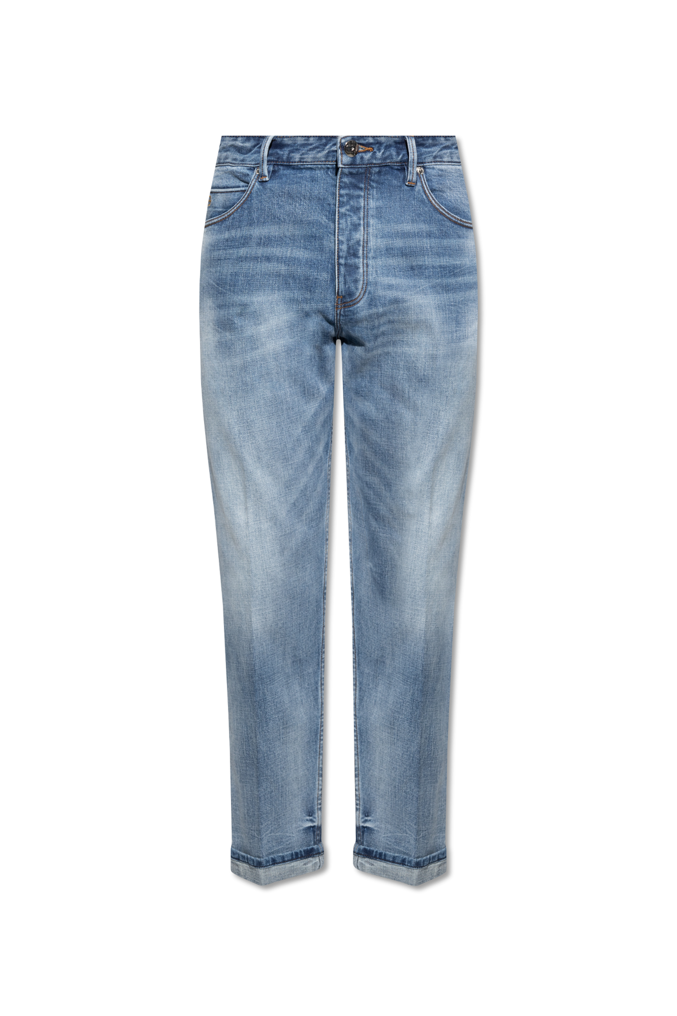 Niebieski Jeansy typu ‘loose fit’ Emporio Armani Vitkac Polska